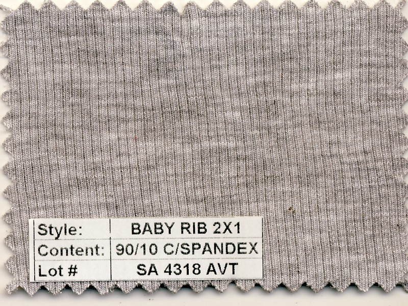 Baby Rib 2x1 Cotton Spandex